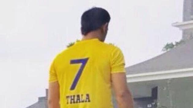 Csk dhoni best sale jersey number