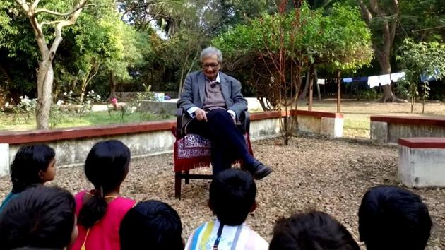 Amartya Sen in a still from the trailer.