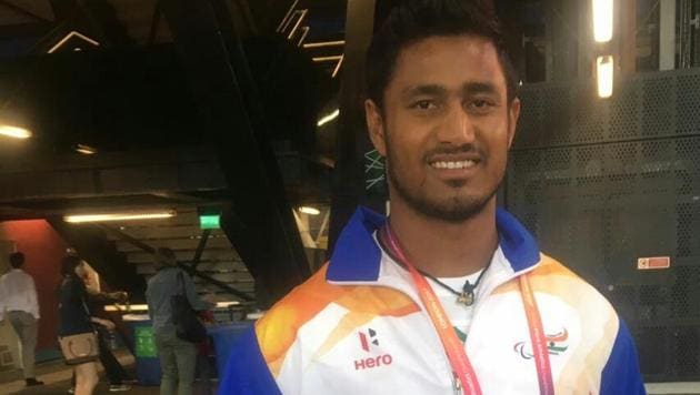 Sundar Gurjar is all smiles after winning the gold medal in javelin throw at the Para Athletics World Championship. (HT Photo) Sundar Gurjar is all smiles after winning the gold medal in javelin throw at the Para Athletics World Championship. (HT Photo)