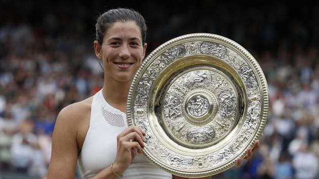 Spain's Garbine Muguruza won her maiden Wimbledon title after beating Venus Williams in the women’s singles final in London on Saturday. (AP) Spain's Garbine Muguruza won her maiden Wimbledon title after beating Venus Williams in the women’s singles final in London on Saturday. (AP)