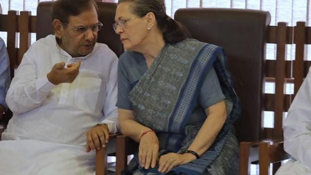 File photo of senior JD(U) leader Sharad Yadav and Congress chief Sonia Gandhi. (AP Photo) File photo of senior JD(U) leader Sharad Yadav and Congress chief Sonia Gandhi. (AP Photo)