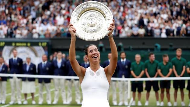 This is Garbine Muguruza’s second Grand Slam title after also winning the 2016 French Open. (REUTERS) This is Garbine Muguruza’s second Grand Slam title after also winning the 2016 French Open. (REUTERS)