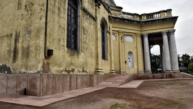 Skinner, who was fighting for Karoli’s (now in Haryana) ruler against the king of Uniara was lying injured with several others in the battlefield near Tonk in Rajasthan when he vowed to build the church if he survived.  (Ajay Aggarwal/HT PHOTO) 