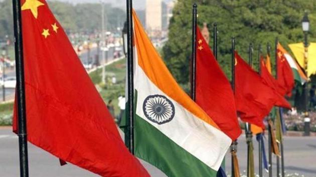 The national flags of China and India at Vijay Chowk on Rajpath. (HT File Photo) The national flags of China and India at Vijay Chowk on Rajpath. (HT File Photo)