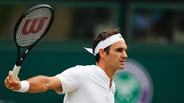 Roger Federer did eventually break Cilic’s serve after holding his own. (AFP)