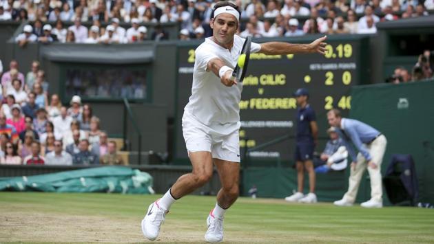 That was all Federer needed as he ended up breaking Cilic again en route to winning the first set 6-3. (REUTERS)