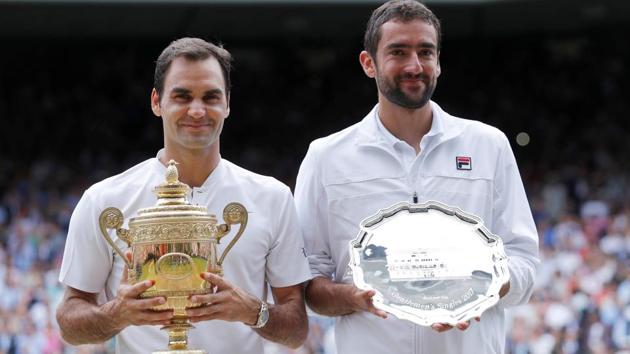 This win gave Roger Federer his eighth Wimbledon title and his nineteenth Grand Slam title. (REUTERS)