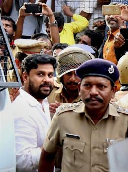 Malyalam actor Dileep being sent to judicial custody till 25th July, after the Angamaly Judicial First Class Magistrate Court rejected his bail plea in connection to his alleged involvement in the abduction and sexual assault case. (PTI) Malyalam actor Dileep being sent to judicial custody till 25th July, after the Angamaly Judicial First Class Magistrate Court rejected his bail plea in connection to his alleged involvement in the abduction and sexual assault case. (PTI)