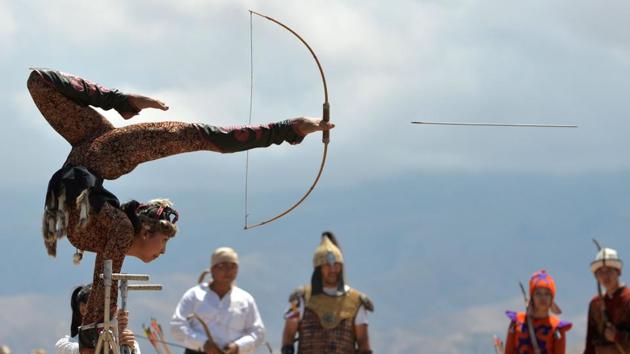Photos: Kyrgyz 'Ethno-Fest' celebrates horseback archery and eagle hunting  | Hindustan Times