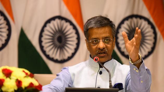 Gopal Baglay, the official spokesperson of the foreign ministry, Gopal Baglay addresses the media.(Arun Sharma/HT FILE PHOTO) Gopal Baglay, the official spokesperson of the foreign ministry, Gopal Baglay addresses the media.(Arun Sharma/HT FILE PHOTO)