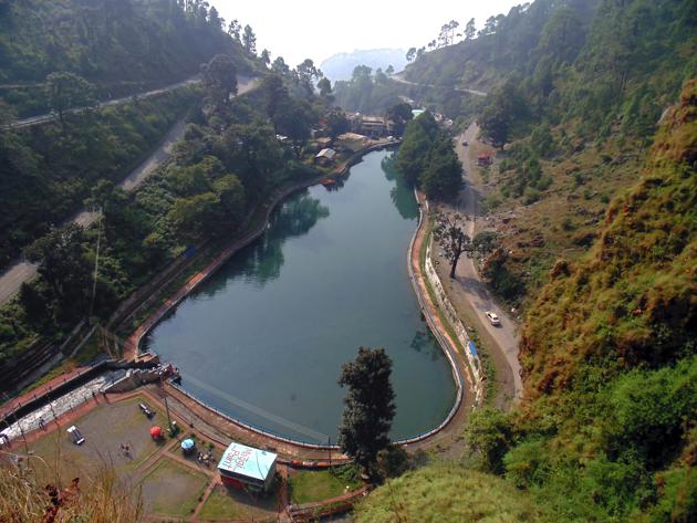 Sadiya Taal (decaying lake in English) in Nainital. Though it was decided to rename the lake as Sarita Taal, it continues to be known by its original name.(Amit Sah /HT Photo)