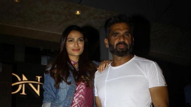 Suniel Shetty along with his daughter Athiya Shetty during the screening of Tubelight. (IANS) Suniel Shetty along with his daughter Athiya Shetty during the screening of Tubelight. (IANS)