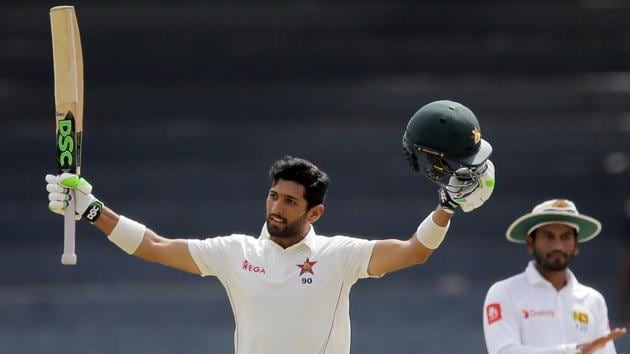 Sikandar Raza smashed his maiden century as he put Zimbabwe on course for a historic win over Sri Lanka in the one-off Test in Colombo.(AP)