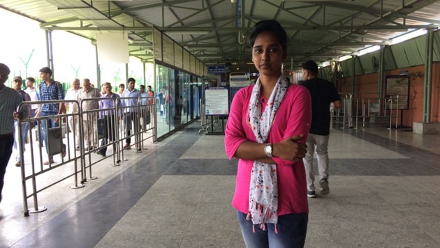 Noorjahan Khatun, 27, has reunited over 100 people who separated from their families at the Delhi Metro.(Saumya Khandelwal / HT Photo)