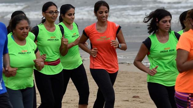 Workouts make some really happy. (Satish Bate/HT Photo)