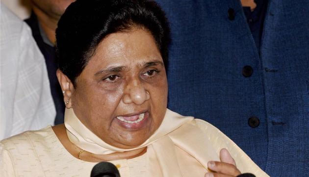 BSP chief Mayawati addressing the media at Parliament in New Delhi on Tuesday. (PTI) BSP chief Mayawati addressing the media at Parliament in New Delhi on Tuesday. (PTI)