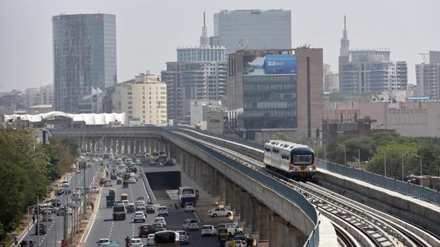 The 111-km Delhi-Sonipat-Panipat RRTS project is estimated to cost about ₹16,500 crore, while the 180 km Delhi-Rewari-Alwar line will cost about ₹37,000 crore.(Sanjeev Verma/HT File)