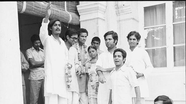 Students campaigning for the Delhi University elections in 1977. Campus politics is no longer confined to the colleges rather it is part of the larger national discourse. (Virendra Prabhakar / HT Photo) Students campaigning for the Delhi University elections in 1977. Campus politics is no longer confined to the colleges rather it is part of the larger national discourse. (Virendra Prabhakar / HT Photo)