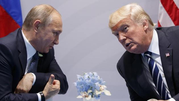 US President Donald Trump and Russian President Vladimir Putin at the G-20 Summit in Hamburg on July 7. (AP) US President Donald Trump and Russian President Vladimir Putin at the G-20 Summit in Hamburg on July 7. (AP)