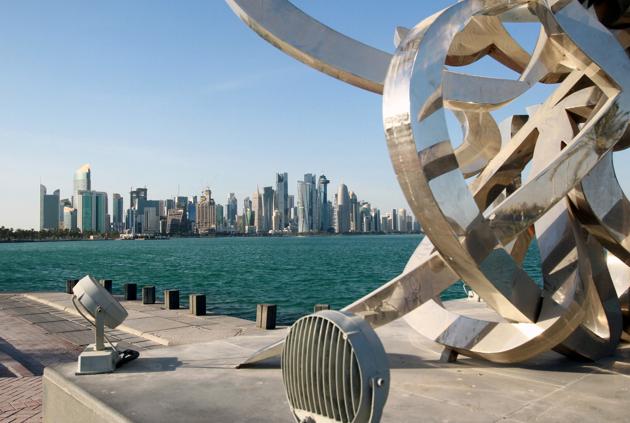 Buildings seen from across the water in Doha on June 5, 2017. (Reuters) Buildings seen from across the water in Doha on June 5, 2017. (Reuters)