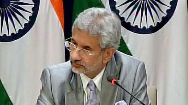 Foreign secretary S Jaishankar during a press conference.(ANI File Photo)