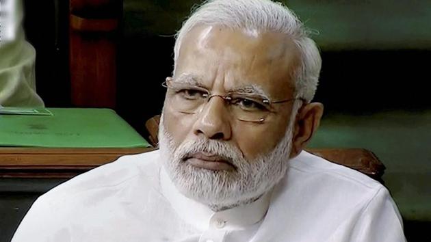 Prime Minister Narendra Modi in the Lok Sabha in New Delhi on Wednesday. (PTI) Prime Minister Narendra Modi in the Lok Sabha in New Delhi on Wednesday. (PTI)