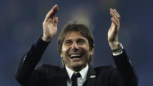 Chelsea's manager Antonio Conte signed a new two-year contract with the English Premier League champions. (AP) Chelsea's manager Antonio Conte signed a new two-year contract with the English Premier League champions. (AP)