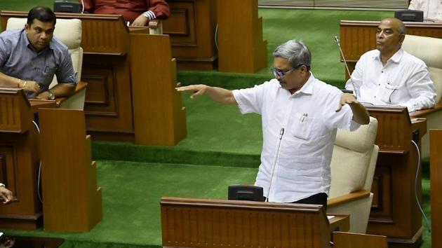 Goa Chief Minister Manohar Parrikar speaks during a special session of the State Assembly in June. (PTI File Photo) Goa Chief Minister Manohar Parrikar speaks during a special session of the State Assembly in June. (PTI File Photo)
