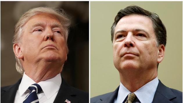 A combination photo shows US President Donald Trump (L) and fired FBI director James Comey. (Reuters File Photo)