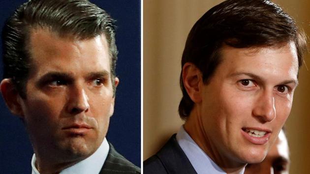 A combination photo of Donald Trump Jr from July 11, 2017 and Jared Kushner from June 6, 2017. (Reuters)