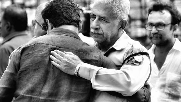 Naseeruddin Shah on the sets of Aiyaary.(Twitter)