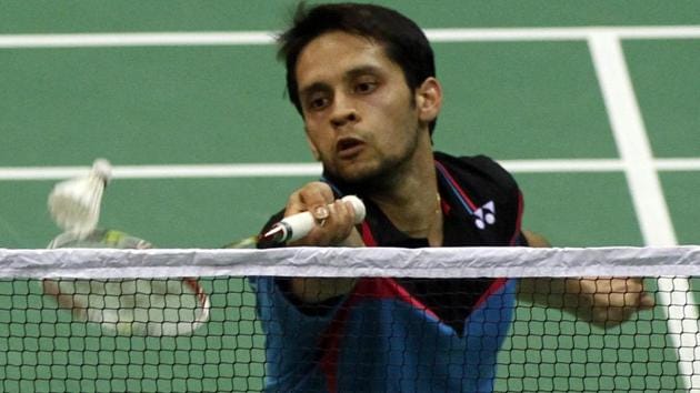 Kashyap Parupalli in action against Lee Hyun Il during US Open in Anaheim. (HT Photo) Kashyap Parupalli in action against Lee Hyun Il during US Open in Anaheim. (HT Photo)