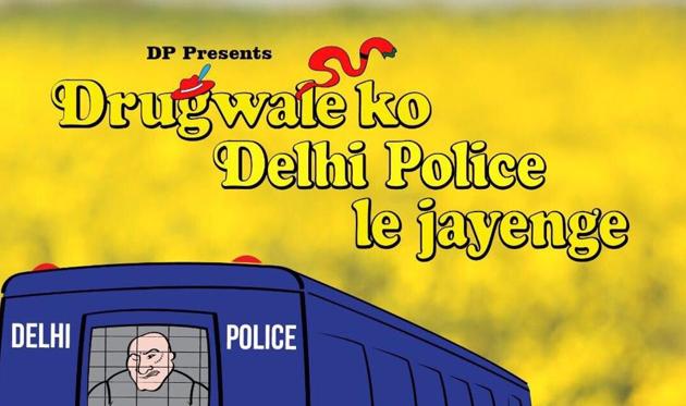 Delhi Police has tweeted a creative Drugwale Ko Delhi Police Le Jayenge meme. Delhi Police has tweeted a creative Drugwale Ko Delhi Police Le Jayenge meme.