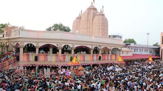Rath yatra of Lord Jagannath in Ahmedabad. (HT File Photo) Rath yatra of Lord Jagannath in Ahmedabad. (HT File Photo)