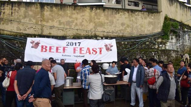 NPF members held a beef fest on Friday.(HT Photo) NPF members held a beef fest on Friday.(HT Photo)