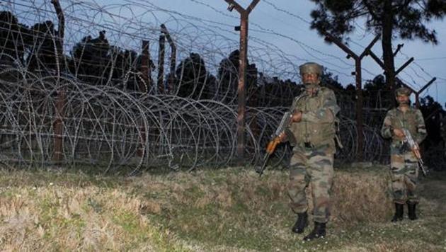 Army soldiers patrolling at the Line of Control (LoC) in Poonch district of Jammu and Kashmir. (PTI File Photo) Army soldiers patrolling at the Line of Control (LoC) in Poonch district of Jammu and Kashmir. (PTI File Photo)