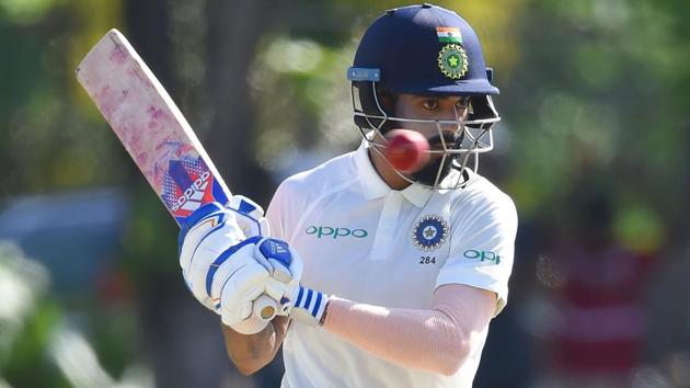 Lokesh Rahul plays a shot during the first day of the two-day warm-up match between Sri Lanka Board President's XI and India. (AFP) Lokesh Rahul plays a shot during the first day of the two-day warm-up match between Sri Lanka Board President's XI and India. (AFP)