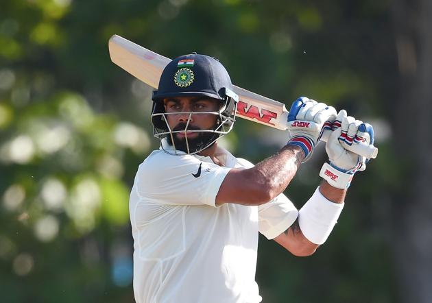 Indian cricket team captain Virat Kohli plays a shot during the first day of the two-day warm-up match against Sri Lanka Board President's XI. (AFP) Indian cricket team captain Virat Kohli plays a shot during the first day of the two-day warm-up match against Sri Lanka Board President's XI. (AFP)