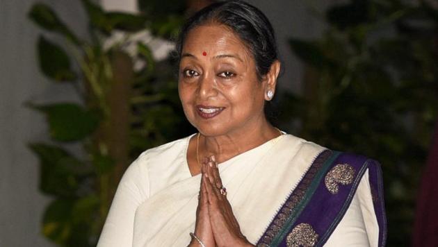 UPA presidential candidate Meira Kumar arrives for the UPA meeting where she was welcomed, in New Delhi on July 16, 2017. (PTI) UPA presidential candidate Meira Kumar arrives for the UPA meeting where she was welcomed, in New Delhi on July 16, 2017. (PTI)