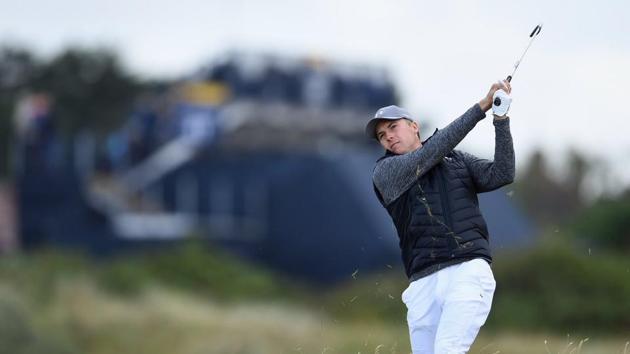 Jordan Spieth picked up three birdies on the front nine at Royal Birkdale, at the 3rd, 7th and 8th holes. (Twitter) Jordan Spieth picked up three birdies on the front nine at Royal Birkdale, at the 3rd, 7th and 8th holes. (Twitter)