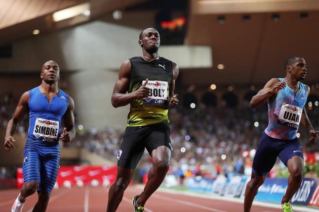 Usain Bolt was slow out of the block but did enough to stay ahead of the pack. (AFP) Usain Bolt was slow out of the block but did enough to stay ahead of the pack. (AFP)