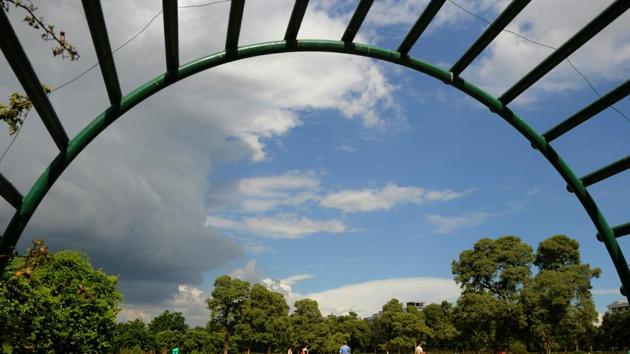 Even as Teej celebrations to mark monsoon have started, rain has been largely missing in action. There were clouds during the day in Chandigarh, as seen from Rose Garden here, on Saturday, July 22. (Anil Daya/HT)