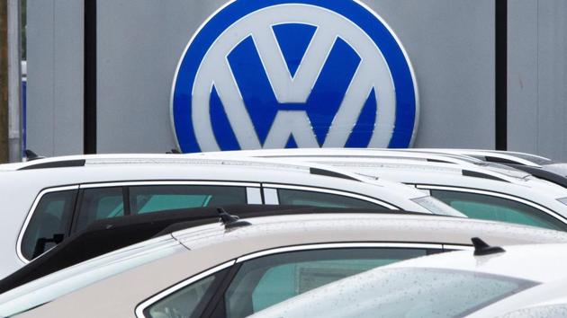 This file photo taken on September 29, 2015 shows the logo of German car maker Volkswagen at a dealership in Woodbridge, Virginia.(AFP)