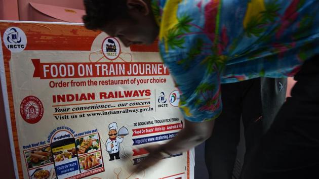 Indian Railways staff prepare a food trolley onboard a train in Mumbai.(AFP File Photo / Representational) Indian Railways staff prepare a food trolley onboard a train in Mumbai.(AFP File Photo / Representational)