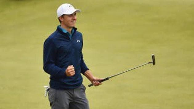 Jordan Spieth, who won the U.S Masters and U.S. Open golf in 2015, has joined Jack Nicklaus to become one of only two players to win three legs of the career Grand Slam before turning 24. (Twitter) Jordan Spieth, who won the U.S Masters and U.S. Open golf in 2015, has joined Jack Nicklaus to become one of only two players to win three legs of the career Grand Slam before turning 24. (Twitter)
