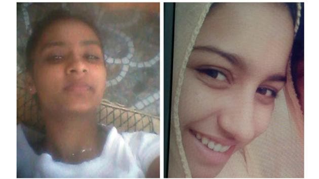 Missing Rupinderjit Kaur (left) and deceased Manpreet Kaur.(HT Photo)