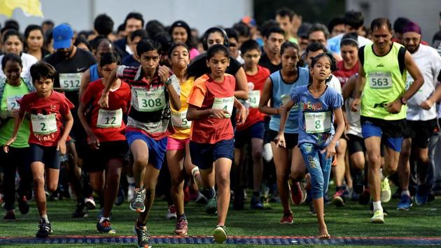 Get, set, go.. (Satish Bate/HT Photo) 