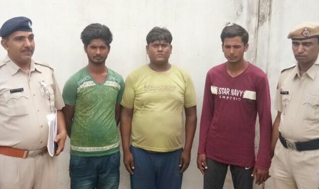 The three Bawariya gang members were wanted in connection with multiple robberies, thefts and chain snatchings. (HT PHOTO) The three Bawariya gang members were wanted in connection with multiple robberies, thefts and chain snatchings. (HT PHOTO)