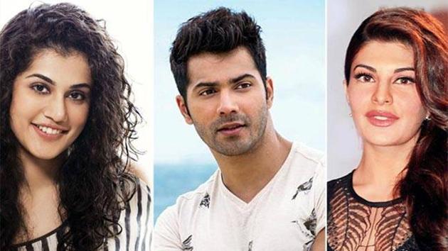 Varun Dhawan plays the dual characters of Raja and Prem along side Jacqueline Fernandez and Taapsee Pannu in Judwaa 2. Varun Dhawan plays the dual characters of Raja and Prem along side Jacqueline Fernandez and Taapsee Pannu in Judwaa 2.