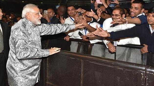 PM Modi meeting the Indian diaspora in South Africa. (File Photo) PM Modi meeting the Indian diaspora in South Africa. (File Photo)